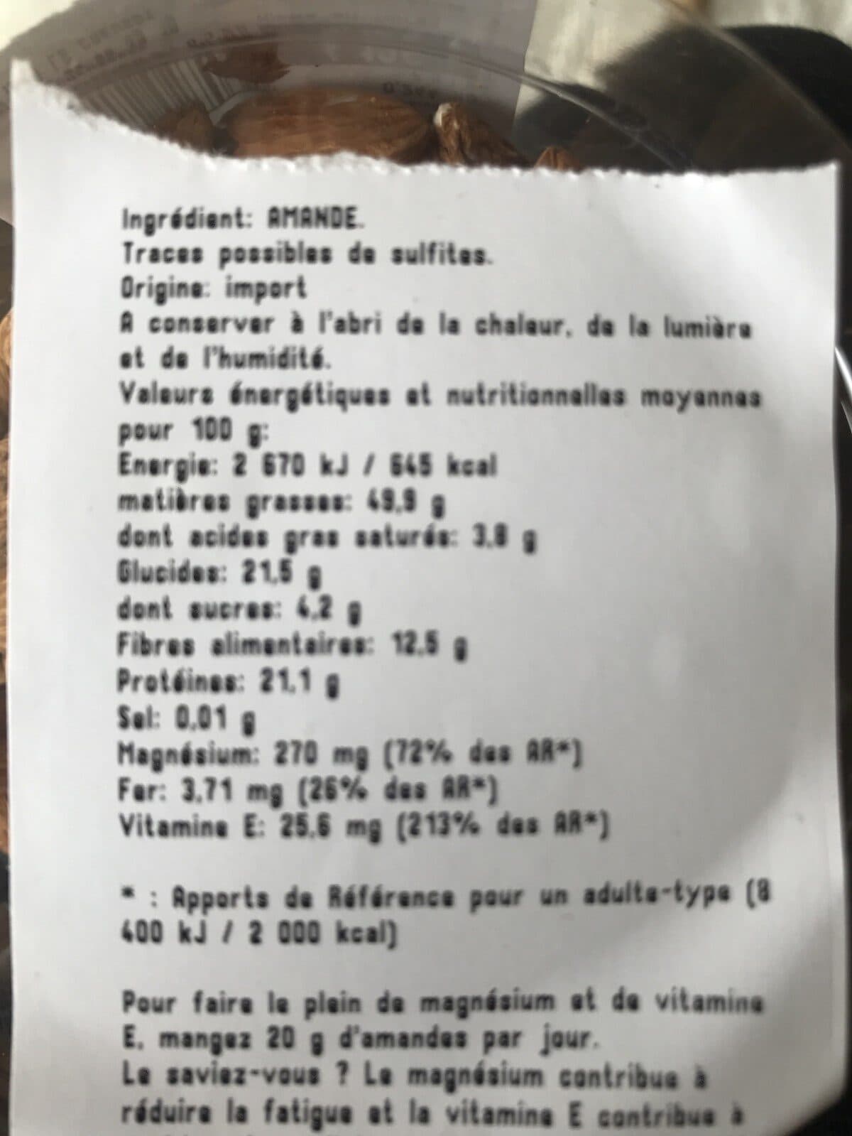 Open Food Facts Amandes packshot