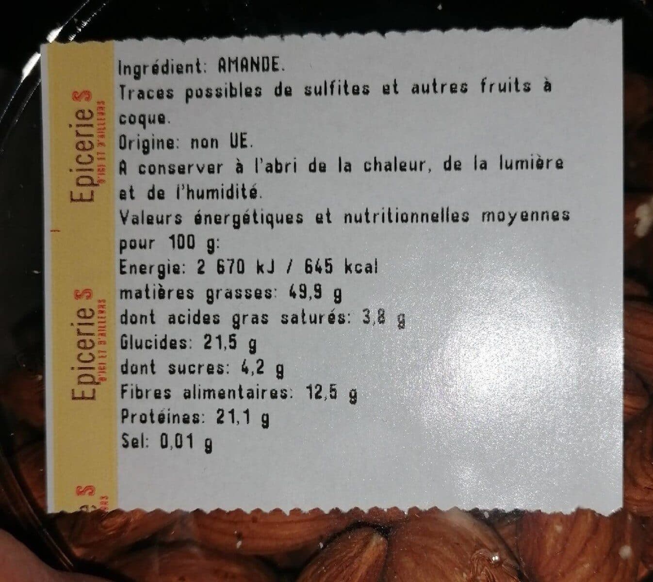 Open Food Facts Amandes decortiquees packshot