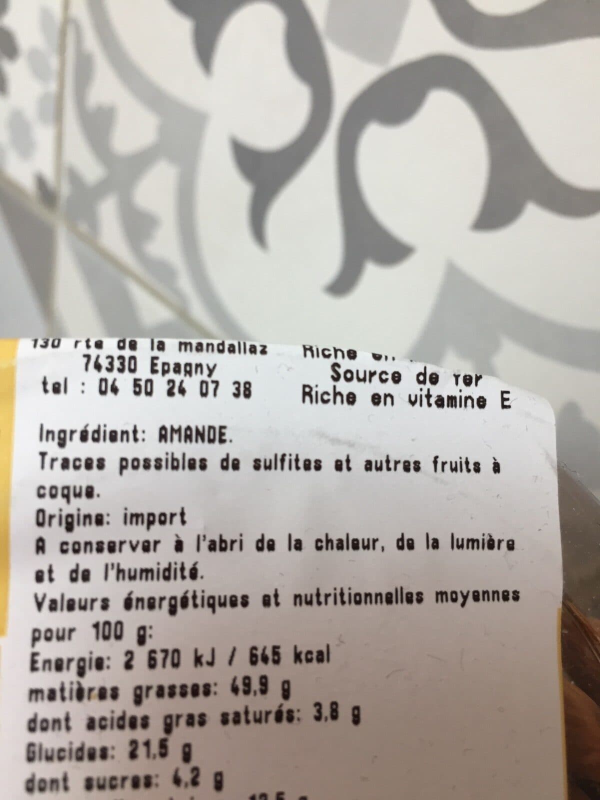 Open Food Facts Amandes packshot