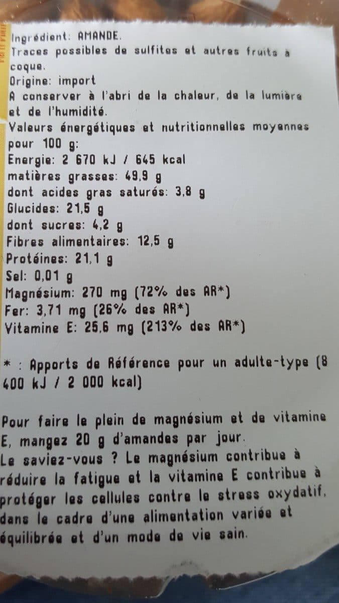 Open Food Facts Amandes packshot