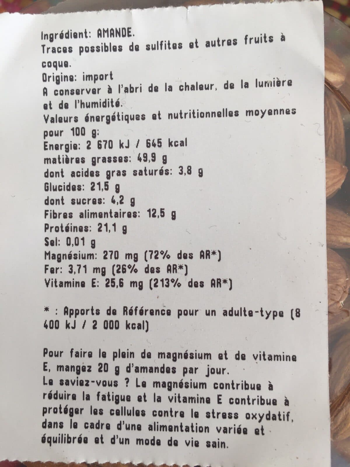 Open Food Facts Amandes decortiquees packshot