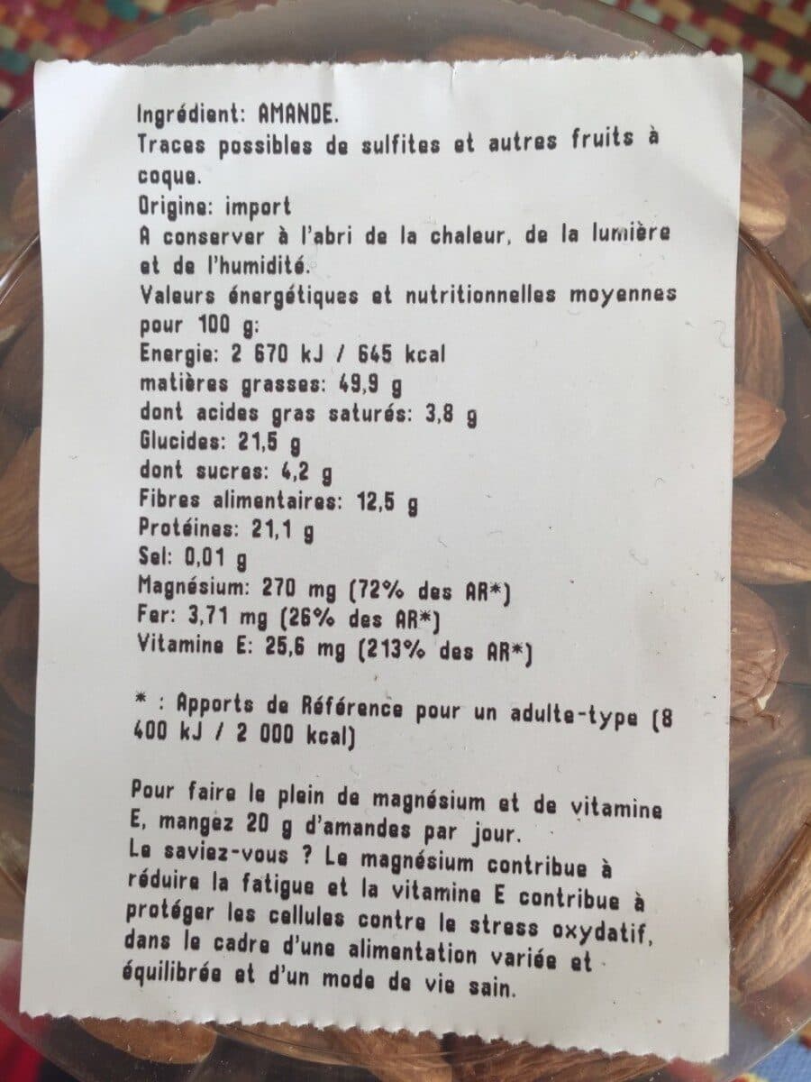Open Food Facts Amandes decortiquees packshot