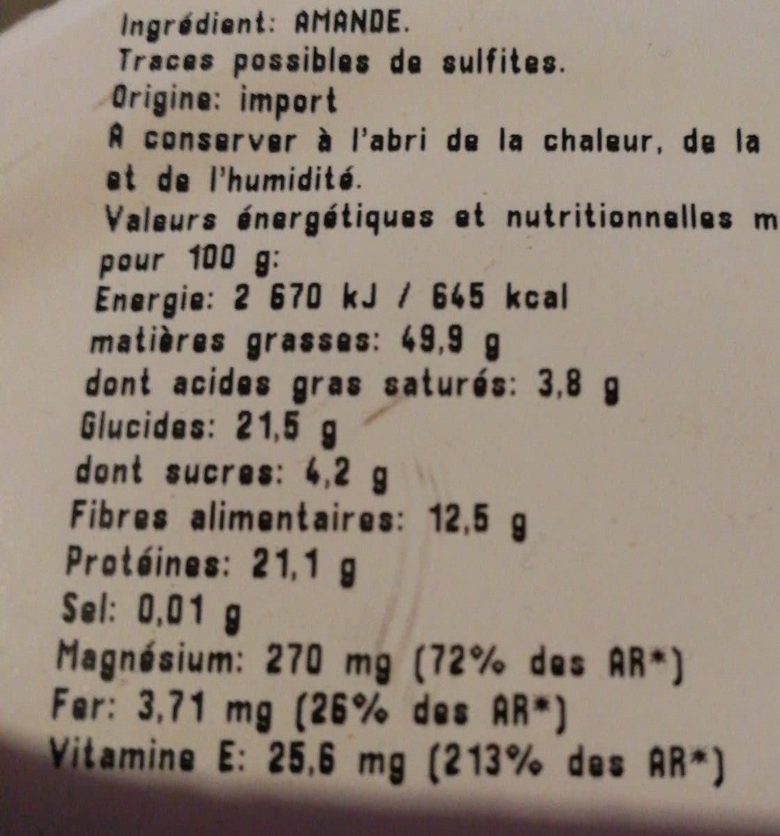 Open Food Facts Amandes décortiquées packshot