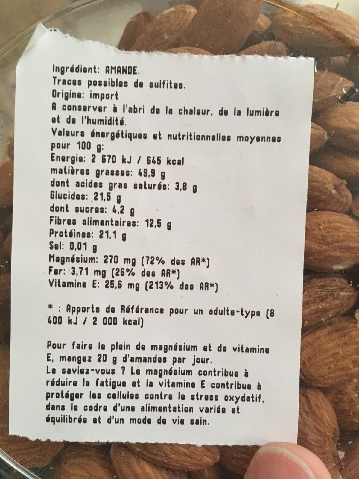 Open Food Facts Amandes decortiquees packshot
