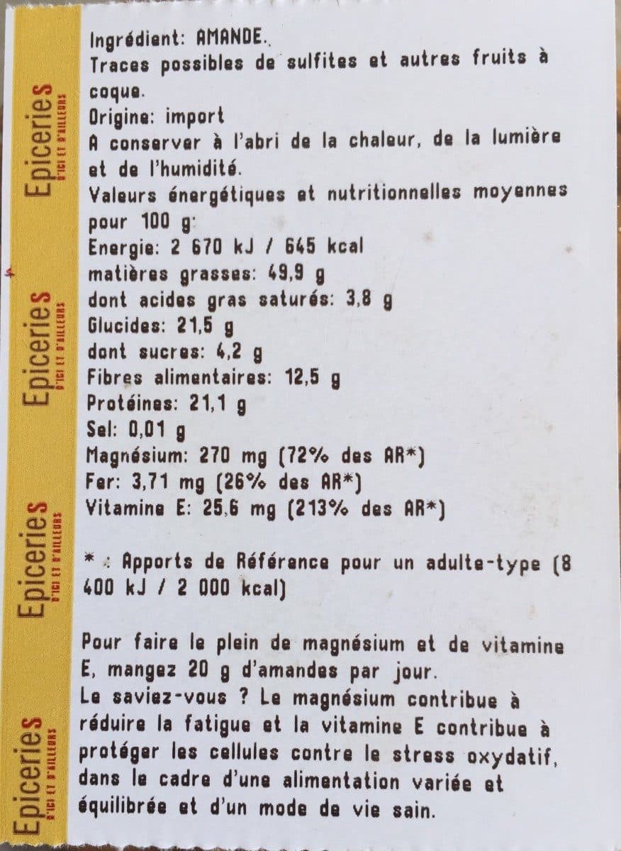 Open Food Facts Amandes décortiquées packshot