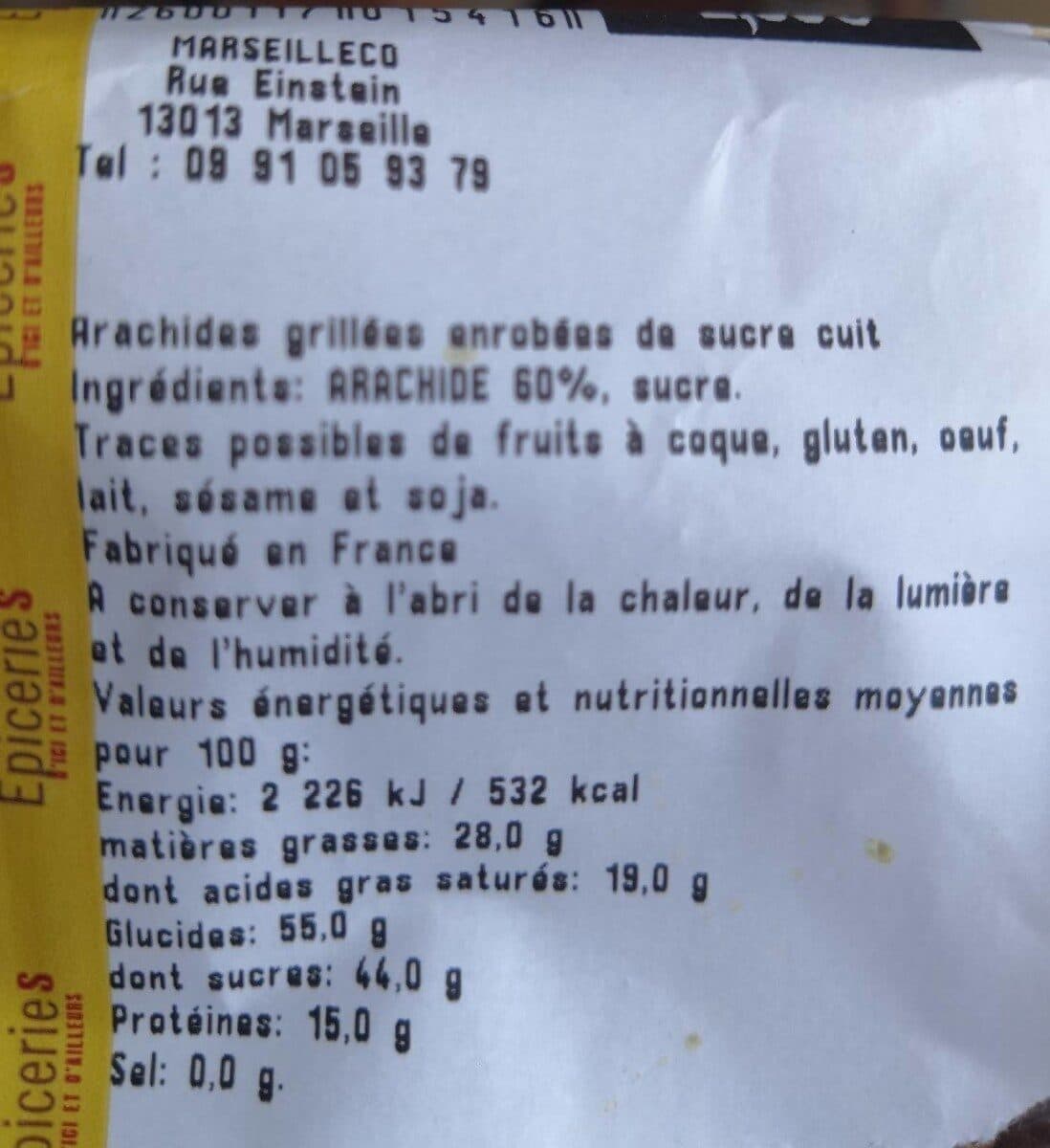 Open Food Facts Arachides grillées enrobées de sucre packshot