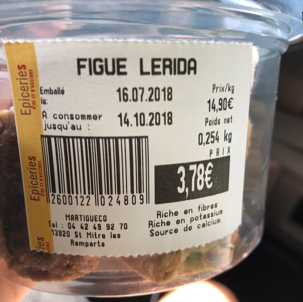 Open Food Facts Figue lerida packshot