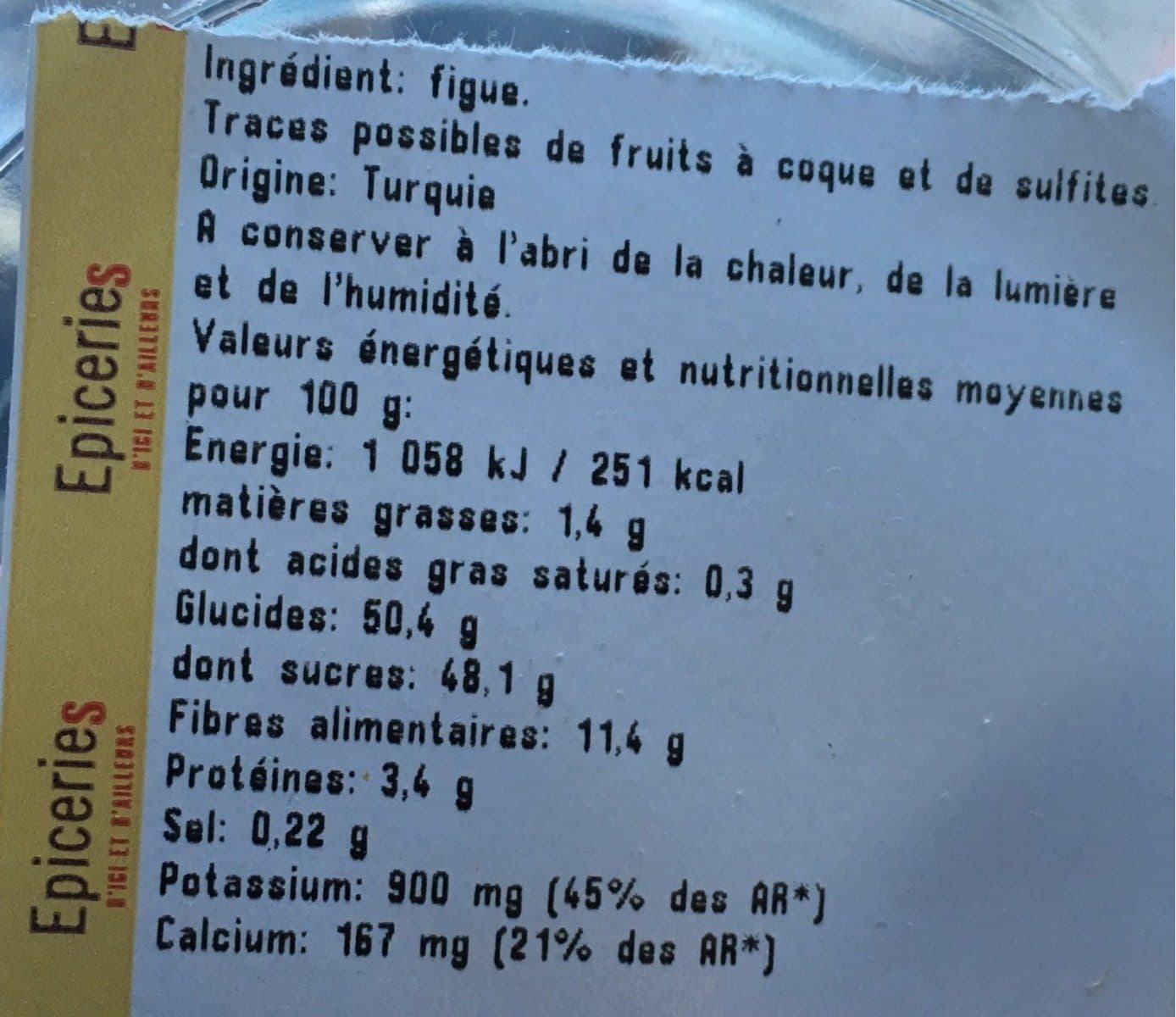 Open Food Facts Figue Lerida packshot