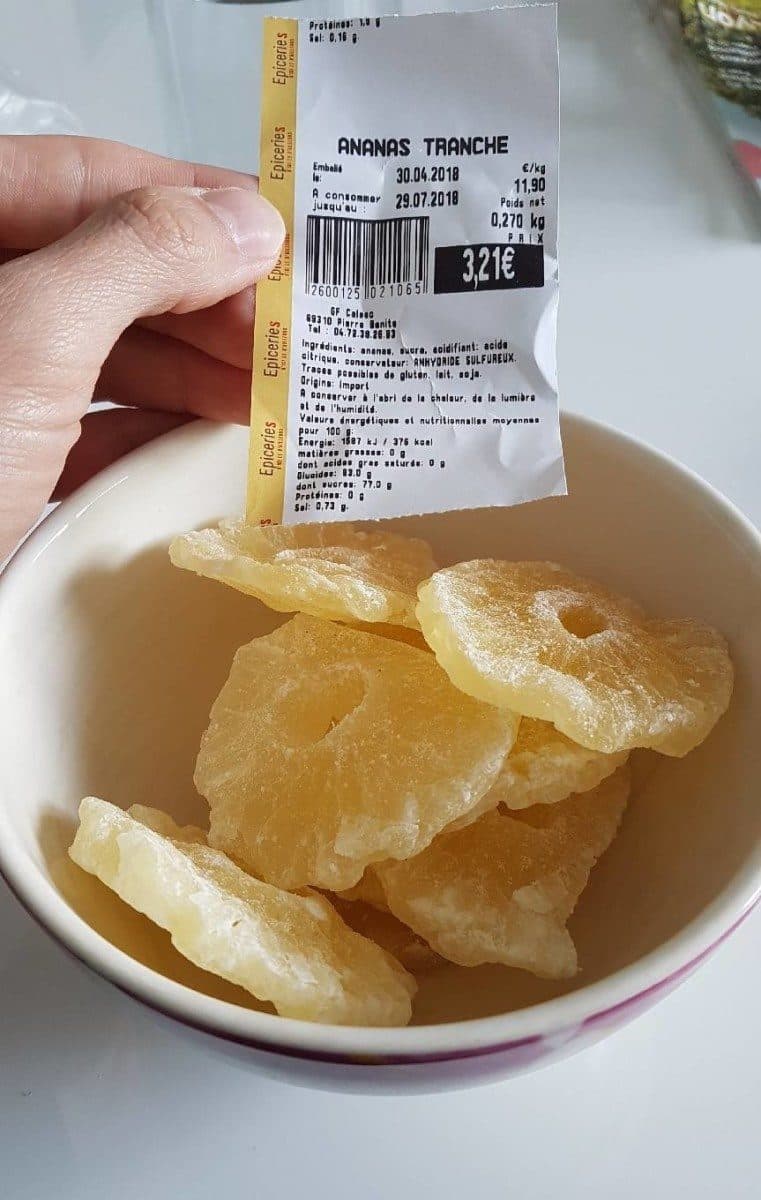 Open Food Facts Ananas tranche séchée packshot