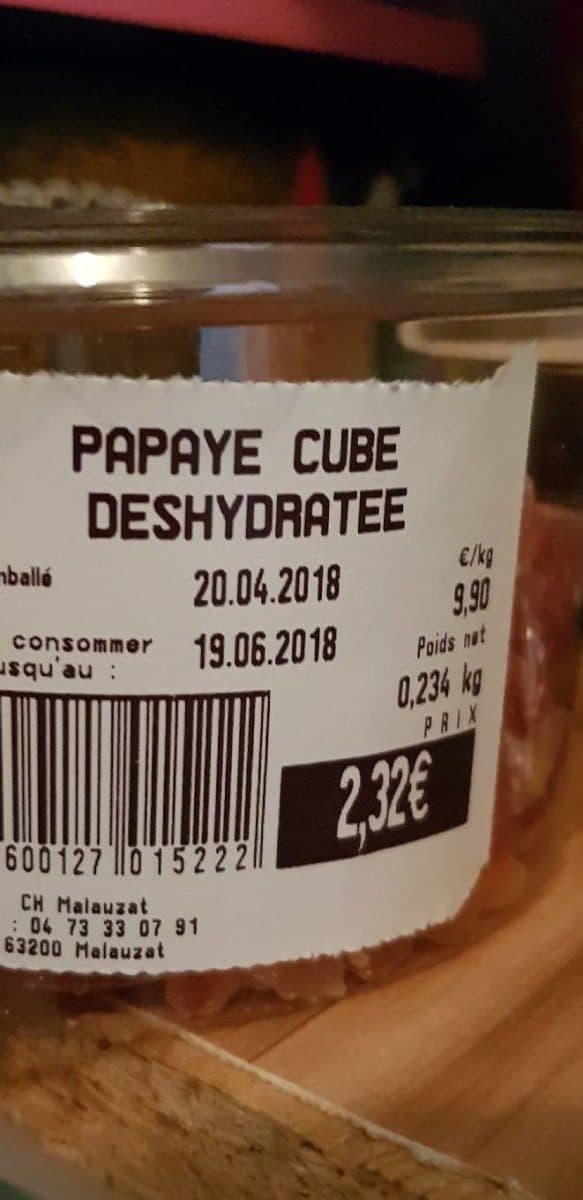 Open Food Facts Papaye déshydratée packshot