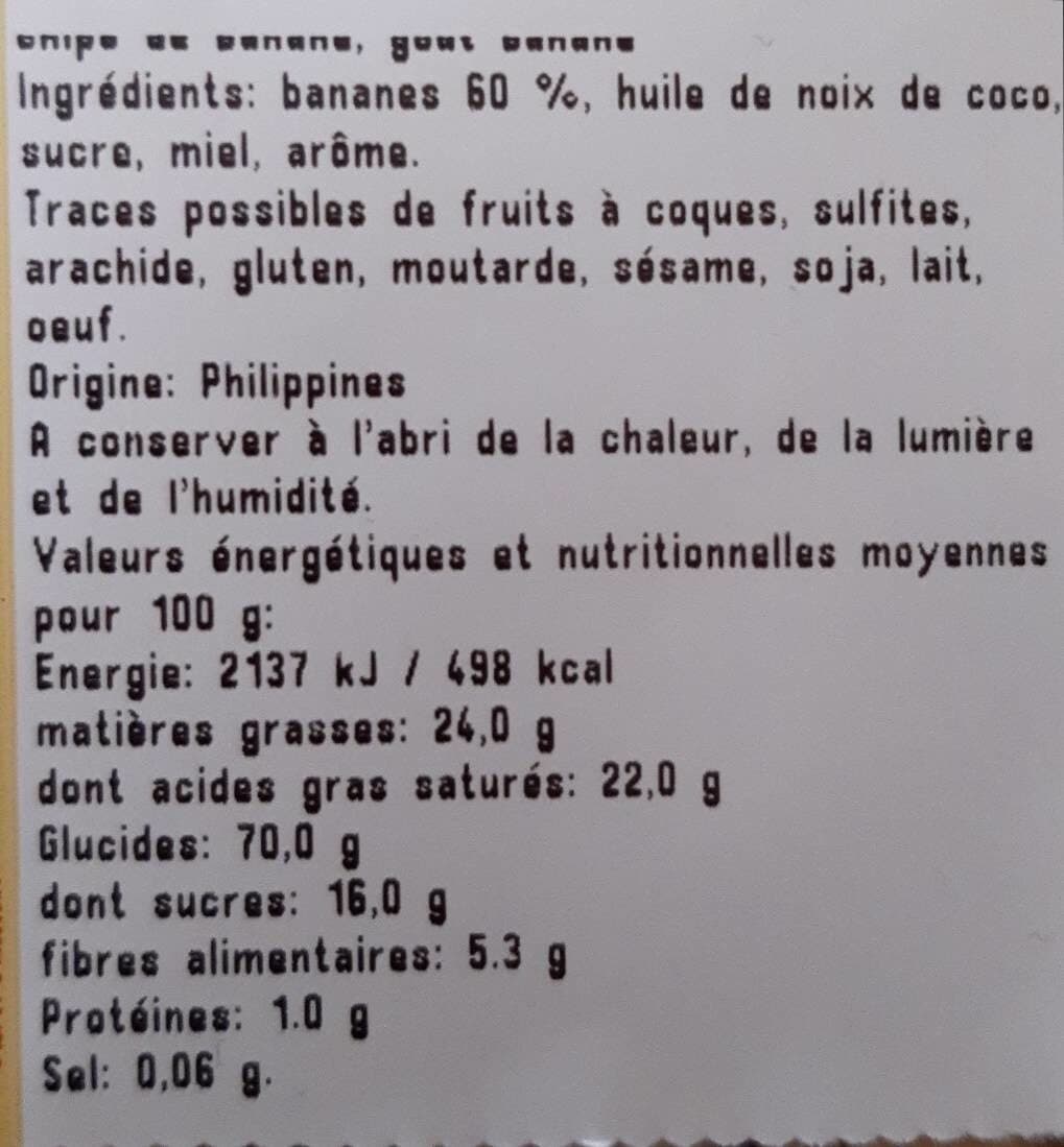 Open Food Facts Banane chips packshot