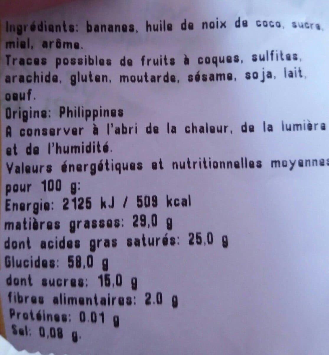 Open Food Facts Banane chips packshot