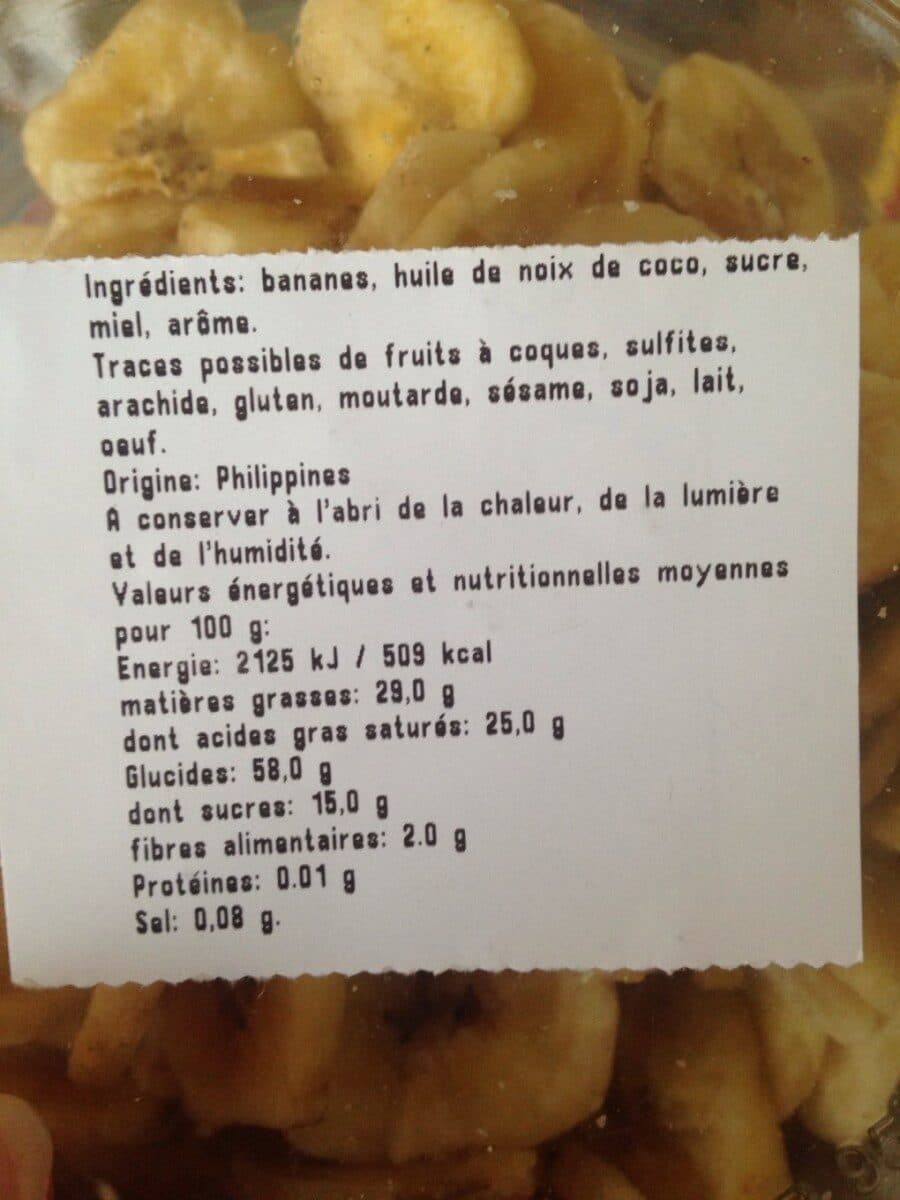 Open Food Facts Banane chips packshot