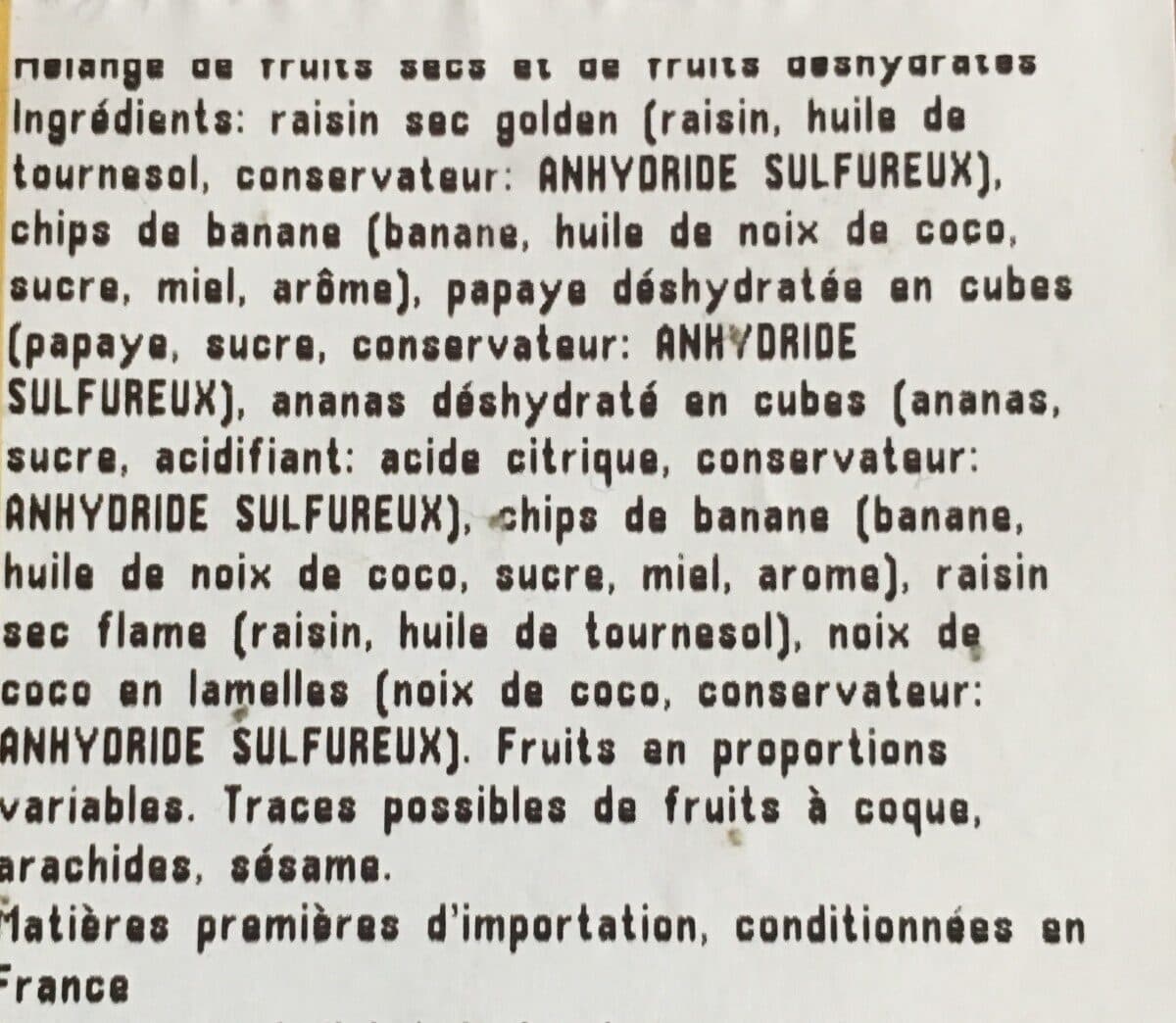 Open Food Facts Mélange exotique packshot