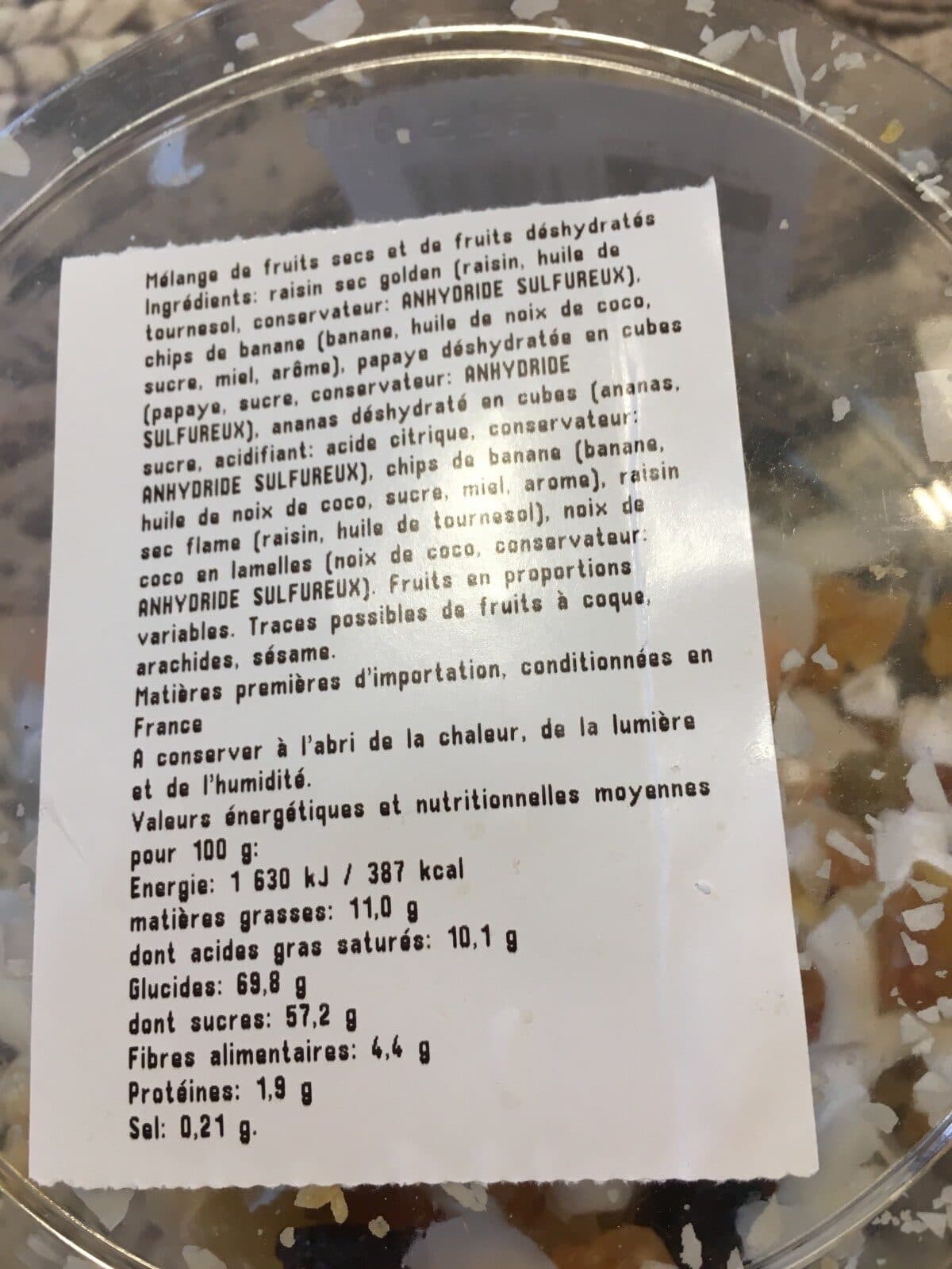 Open Food Facts Melange exotique packshot
