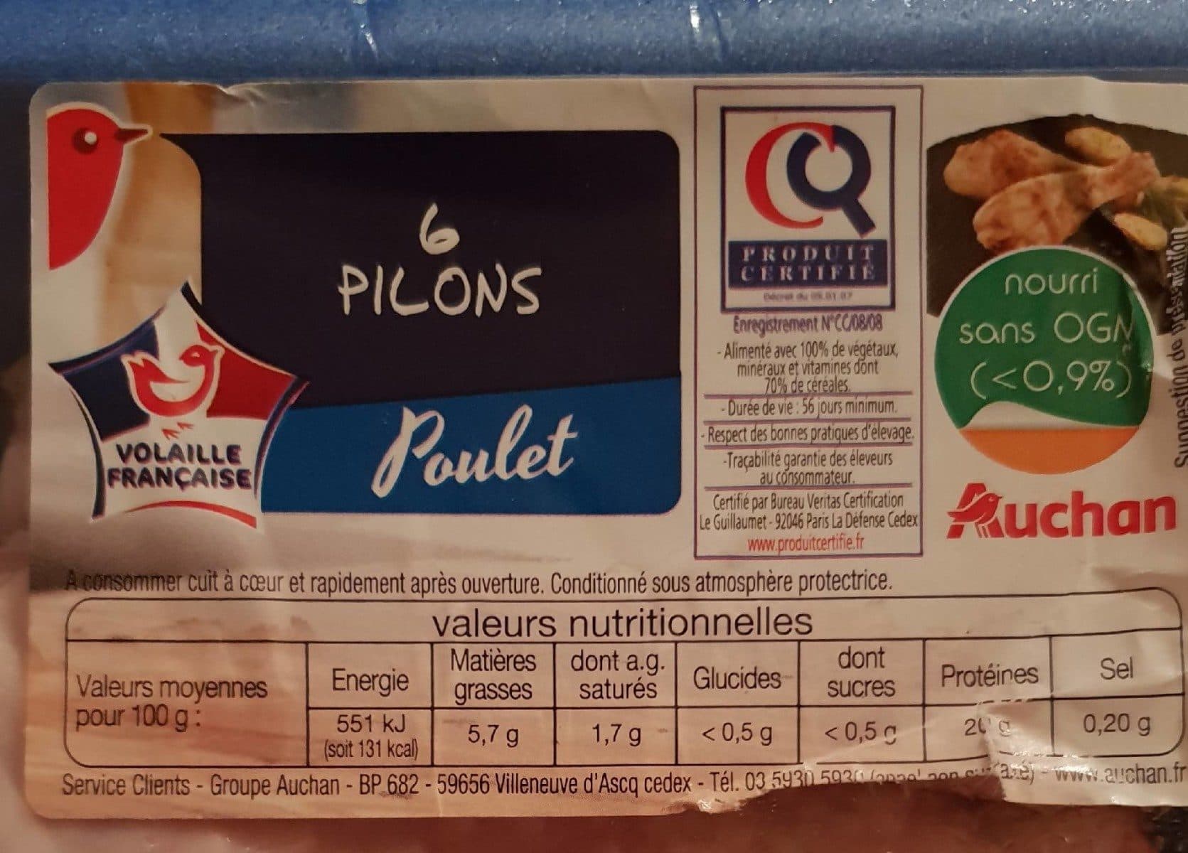 Open Food Facts Pilons de poulet packshot