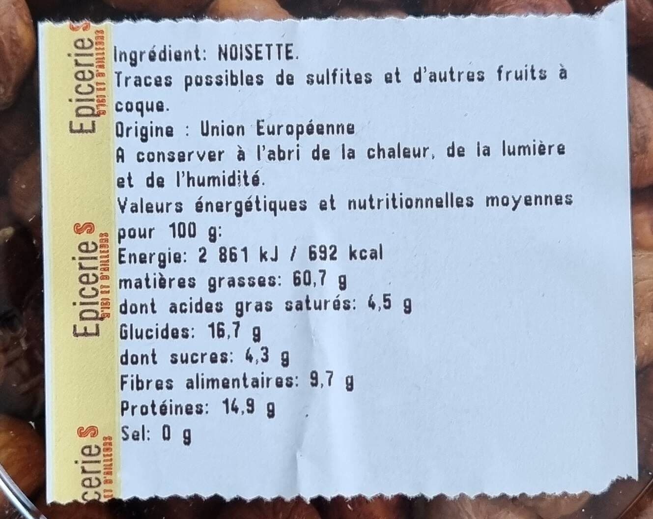 Open Food Facts Noisettes decortiquées packshot
