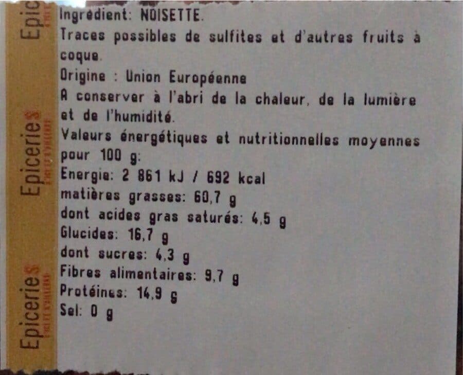 Open Food Facts Noisette décortiquée packshot