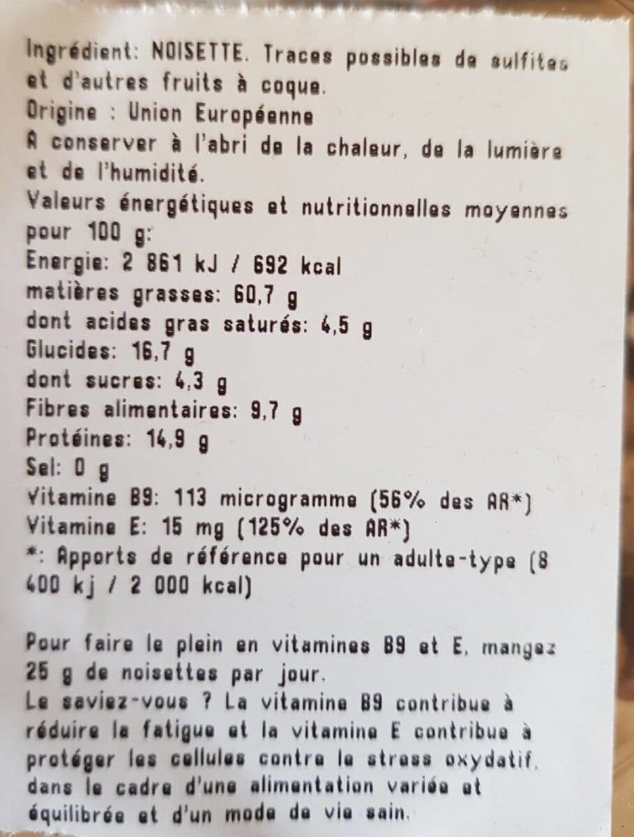 Open Food Facts Noisettes entières decortiquees packshot