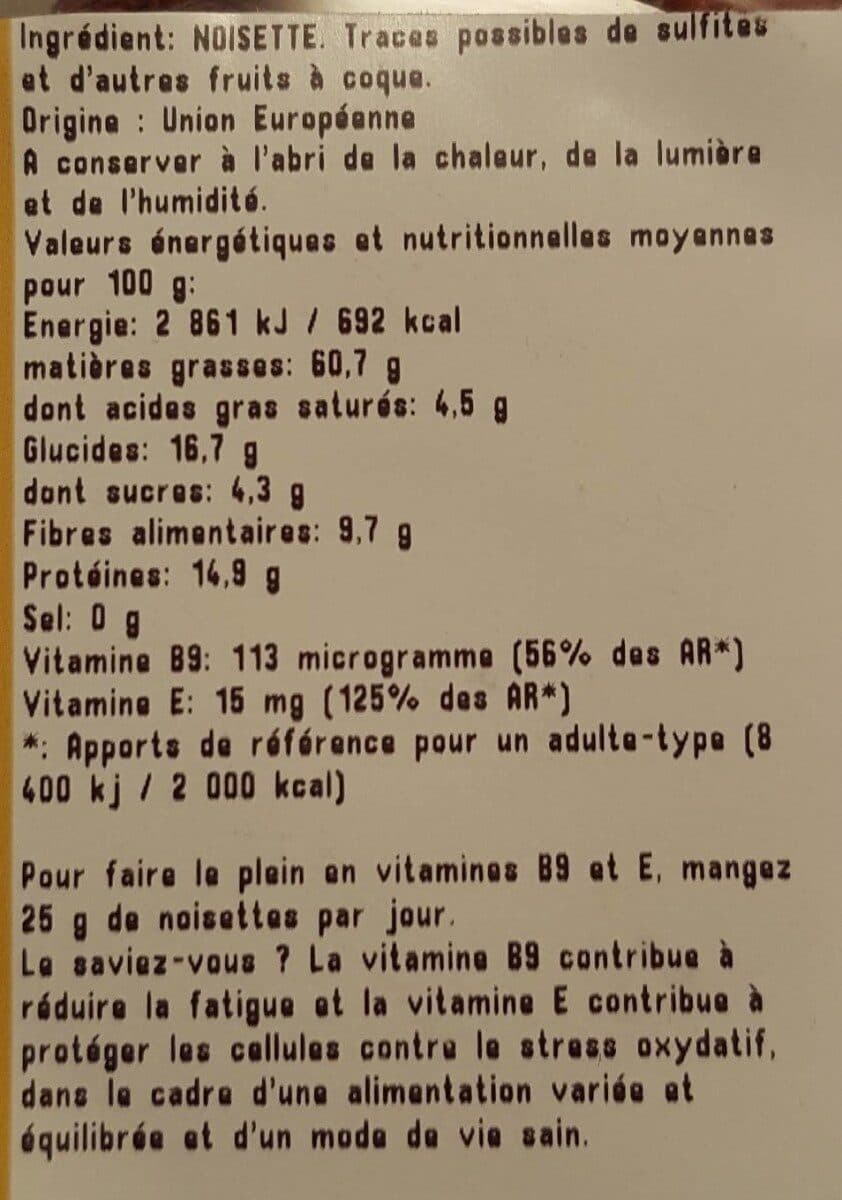Open Food Facts Noisettes décortiquées packshot