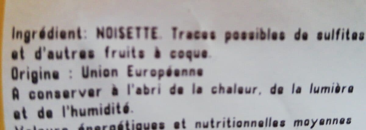 Open Food Facts Noisettes packshot
