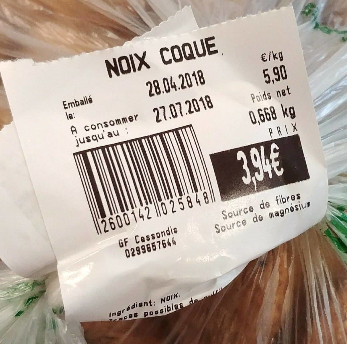 Open Food Facts Noix coque packshot