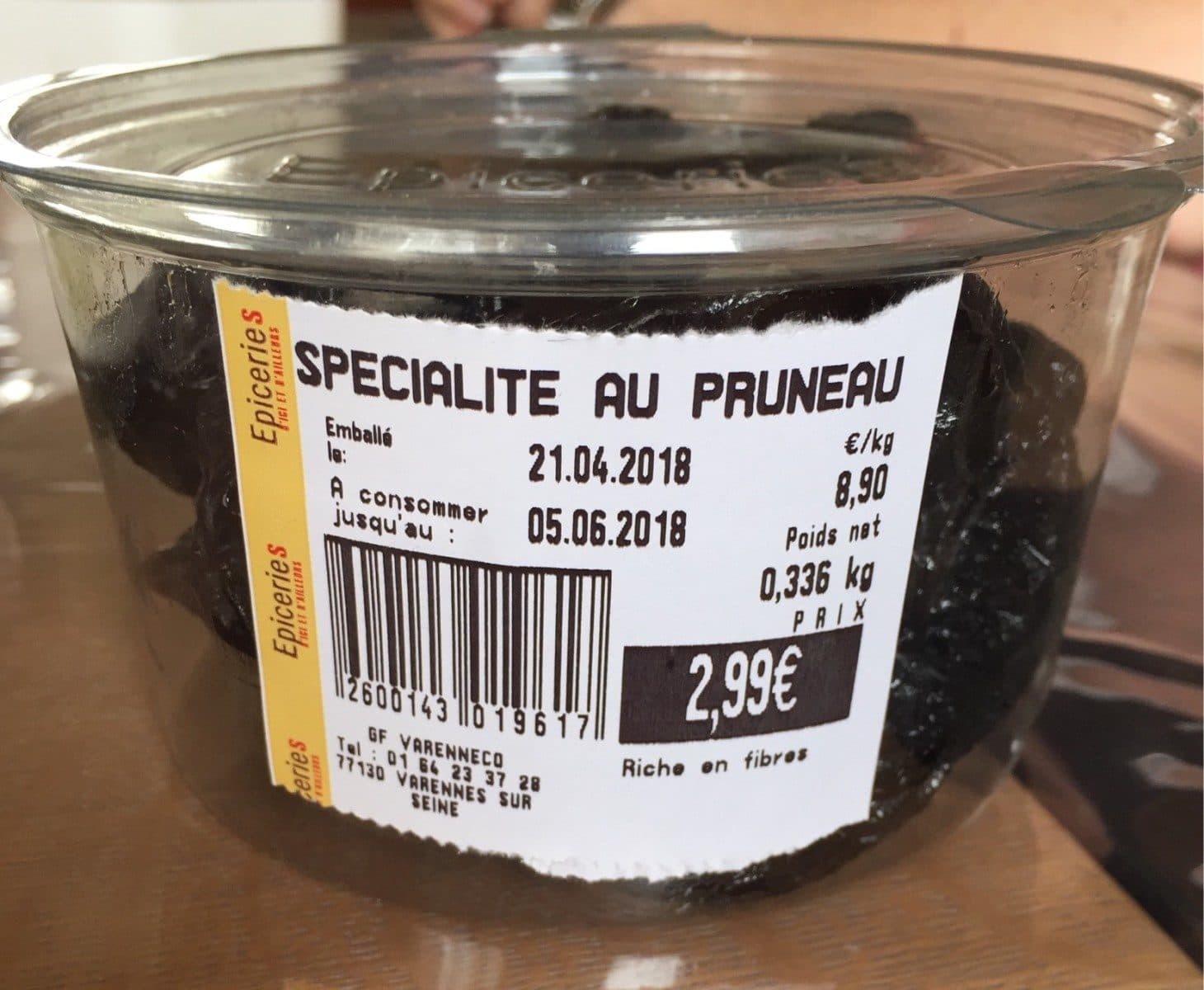 Grand Frais Spécialité au Pruneau packshot
