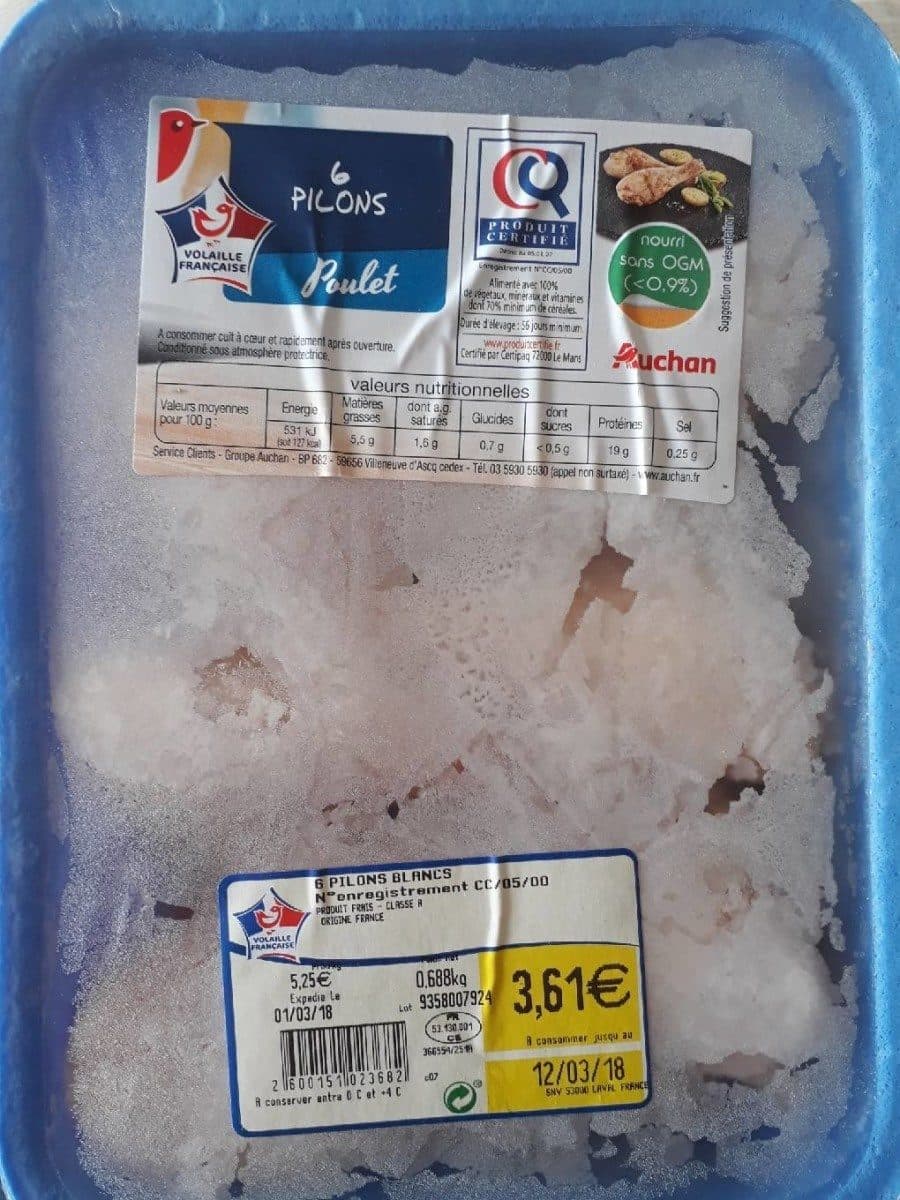 Open Food Facts 6 pilons poulet packshot