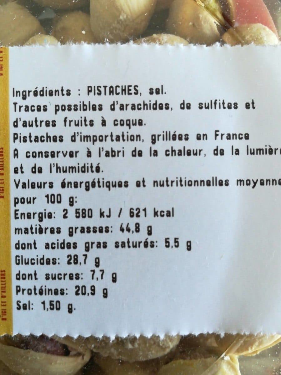 Open Food Facts Pistaches grillées à sec et salées packshot