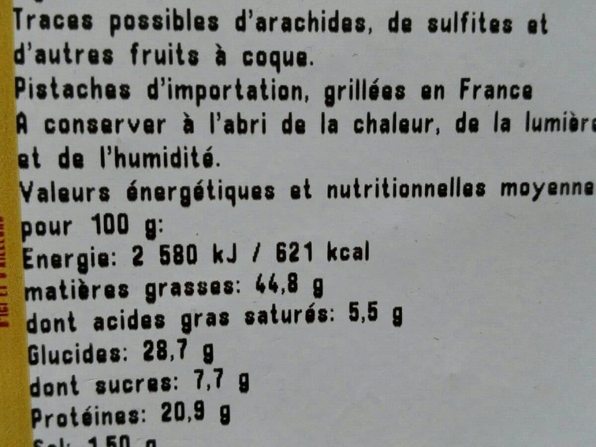 Open Food Facts Pistaches grillées et salés packshot