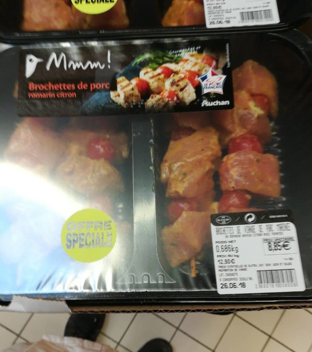 Open Food Facts Brochette de porc romarin citron packshot