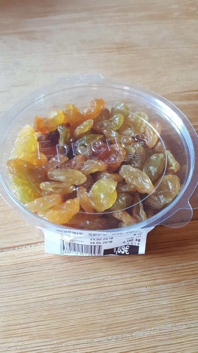 Open Food Facts Raisins secs Golden Jumbo packshot