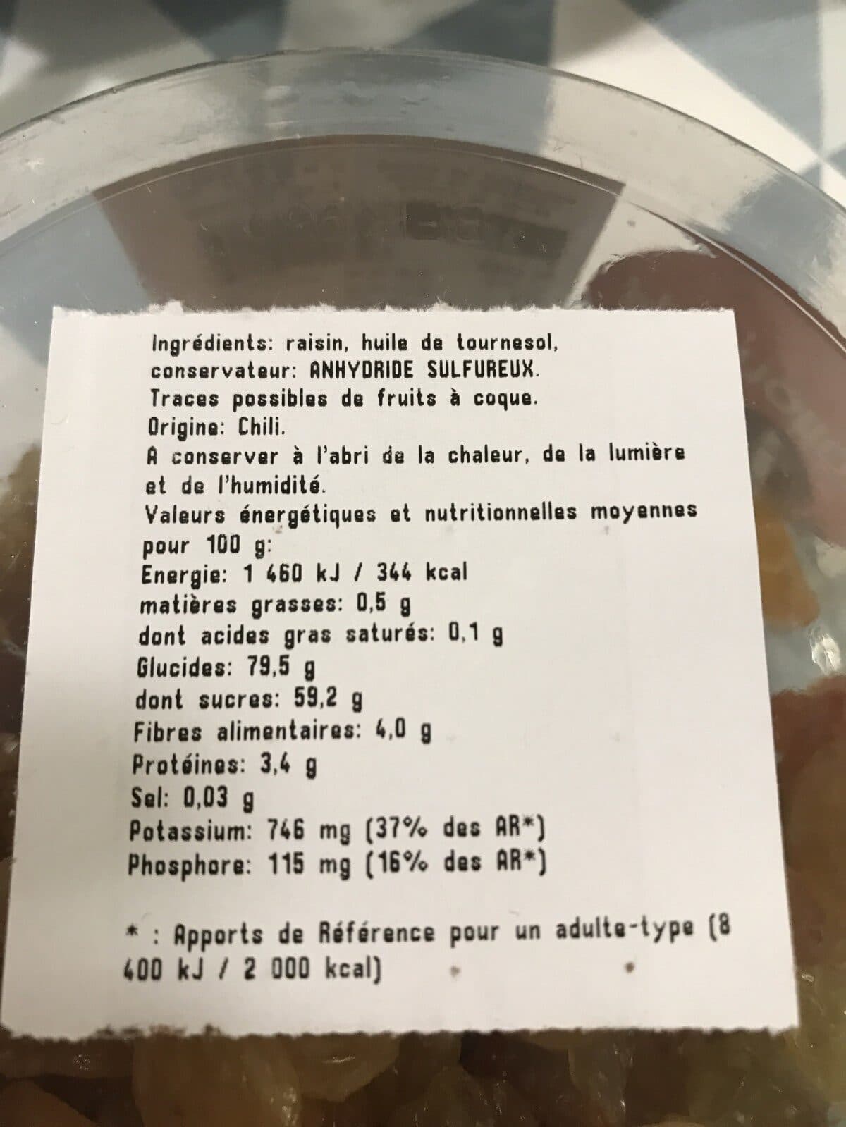 Open Food Facts Raisins secs golden jumbi packshot