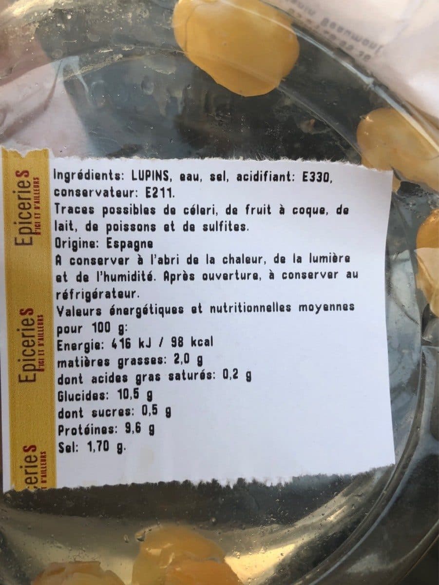 Open Food Facts Lupins en saumure packshot