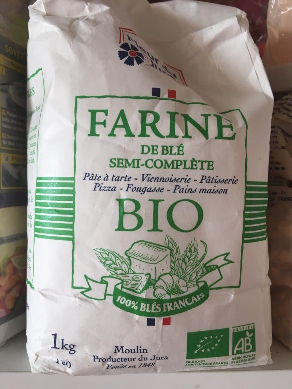 Fleur Du Jura Farine de blé semi complete packshot