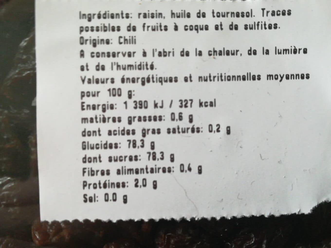 Grand frais Raisins secs Thompson jumbo packshot