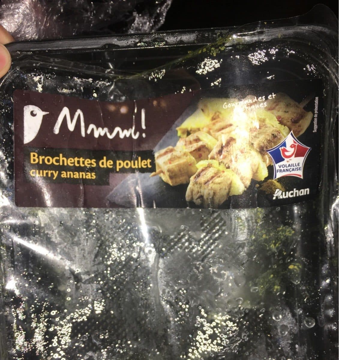 Open Food Facts brochettes de poulet curry ananas packshot