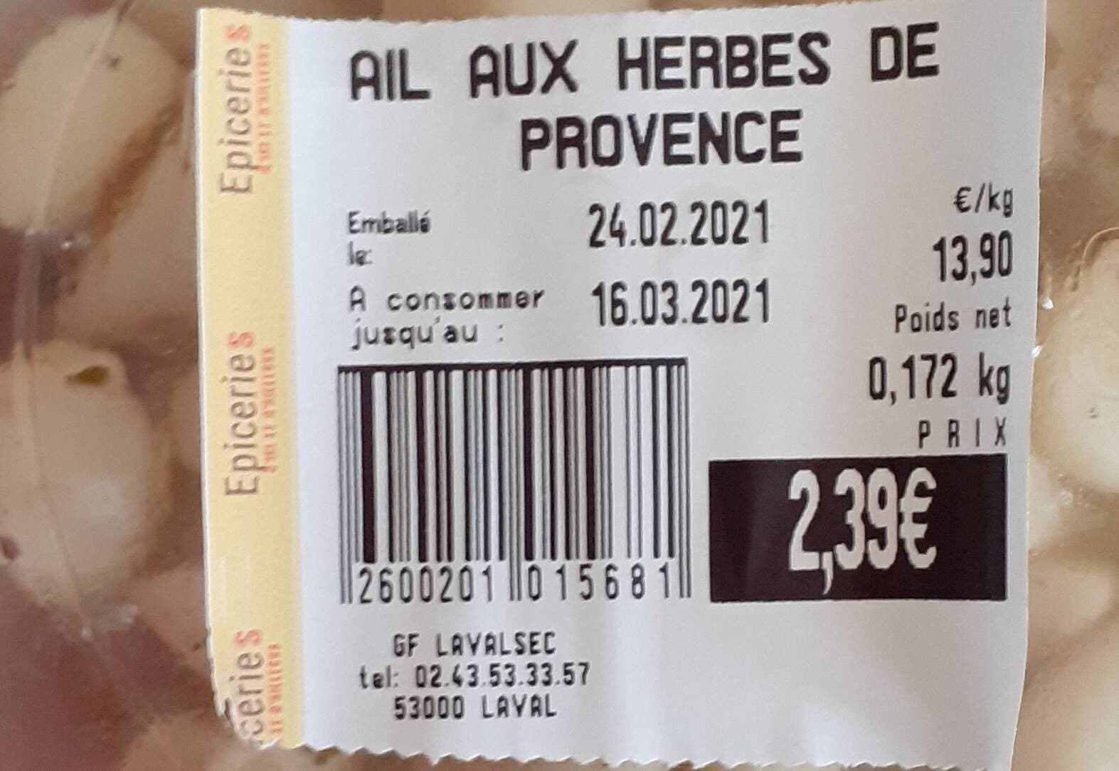 Grand Frais Ail aux herbes de provence packshot