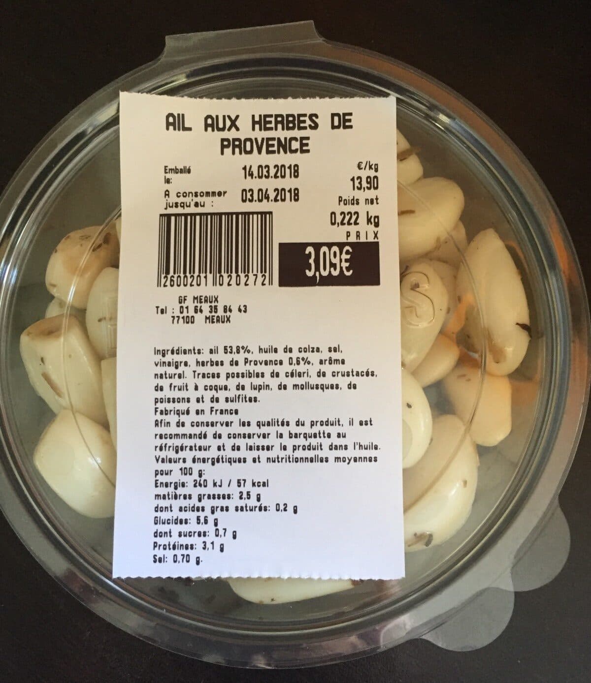 Open Food Facts Ail aux herbes de provence packshot