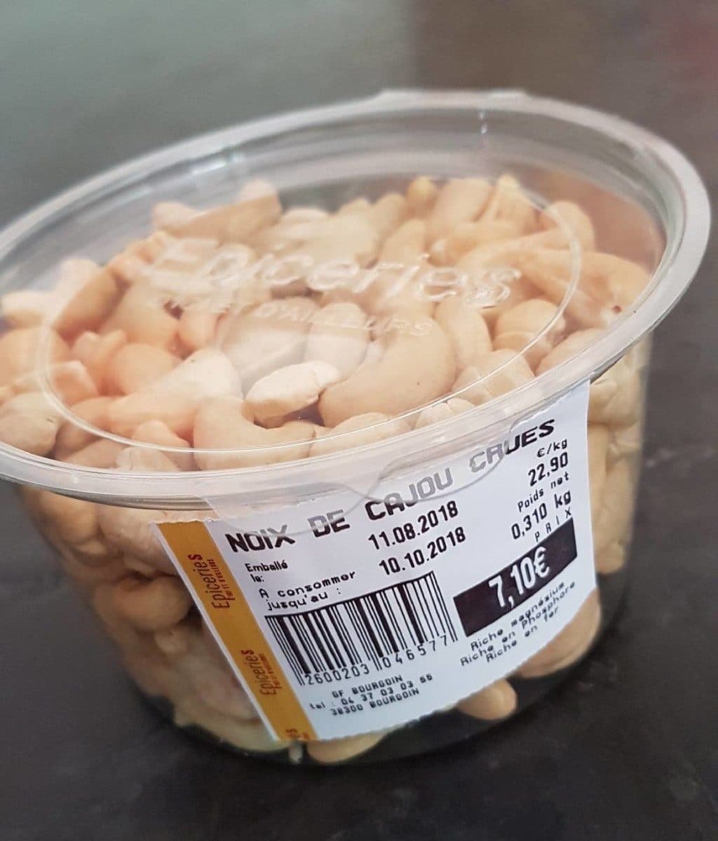 Open Food Facts Noix de cajou crues packshot