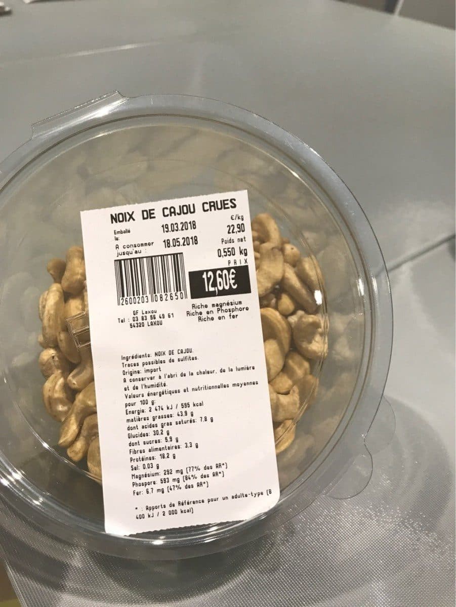 Open Food Facts Noix de cajou packshot