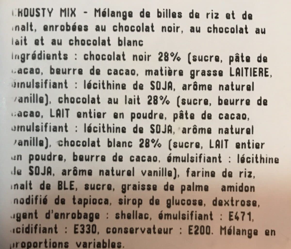 Open Food Facts Crousty mix packshot