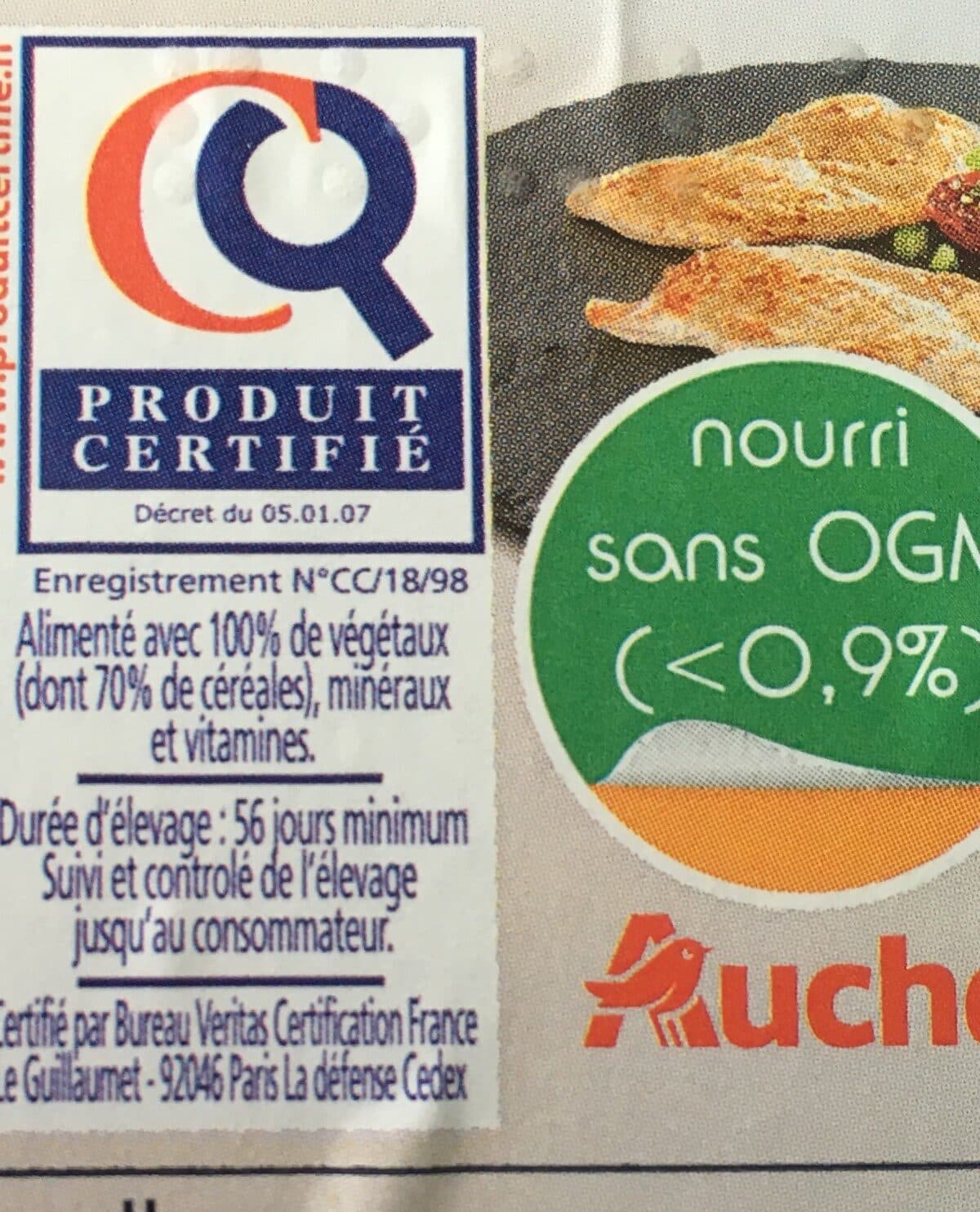 Open Food Facts Escalopes poulet packshot