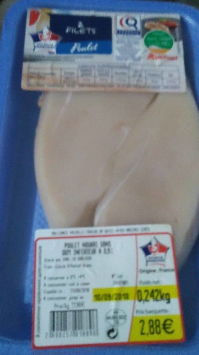 Open Food Facts 2 filets de poulet packshot