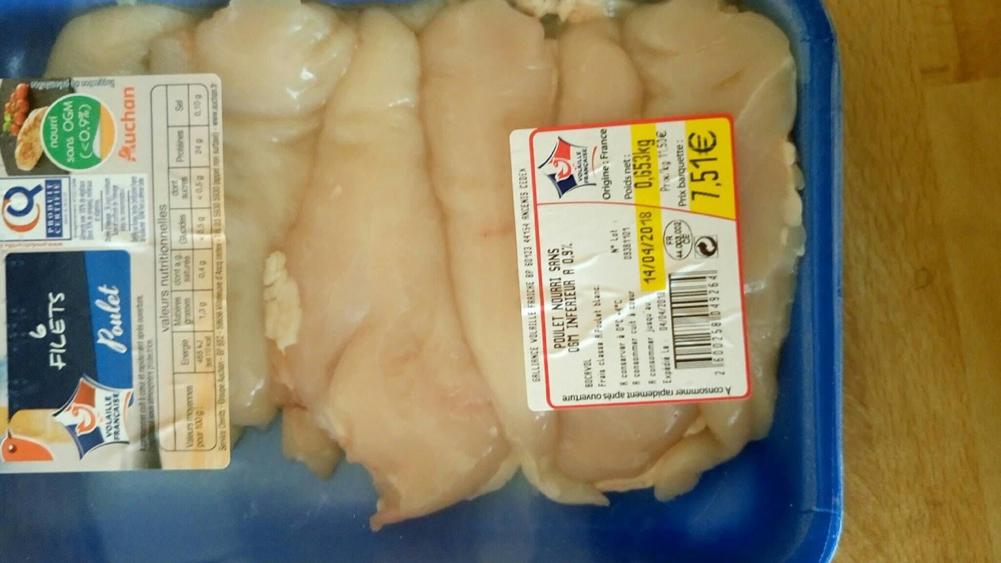 Open Food Facts Filet de poulet packshot