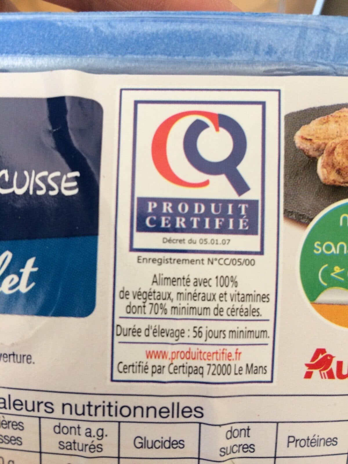 Open Food Facts Haut de cuisse poulet packshot