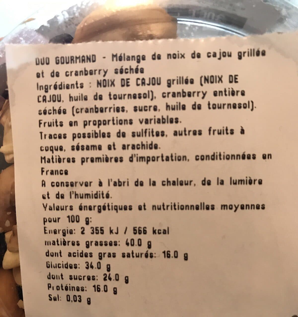 Open Food Facts Melange duo gourmand packshot