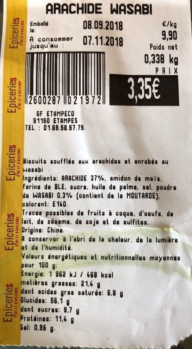 Open Food Facts Arachide wasabi packshot