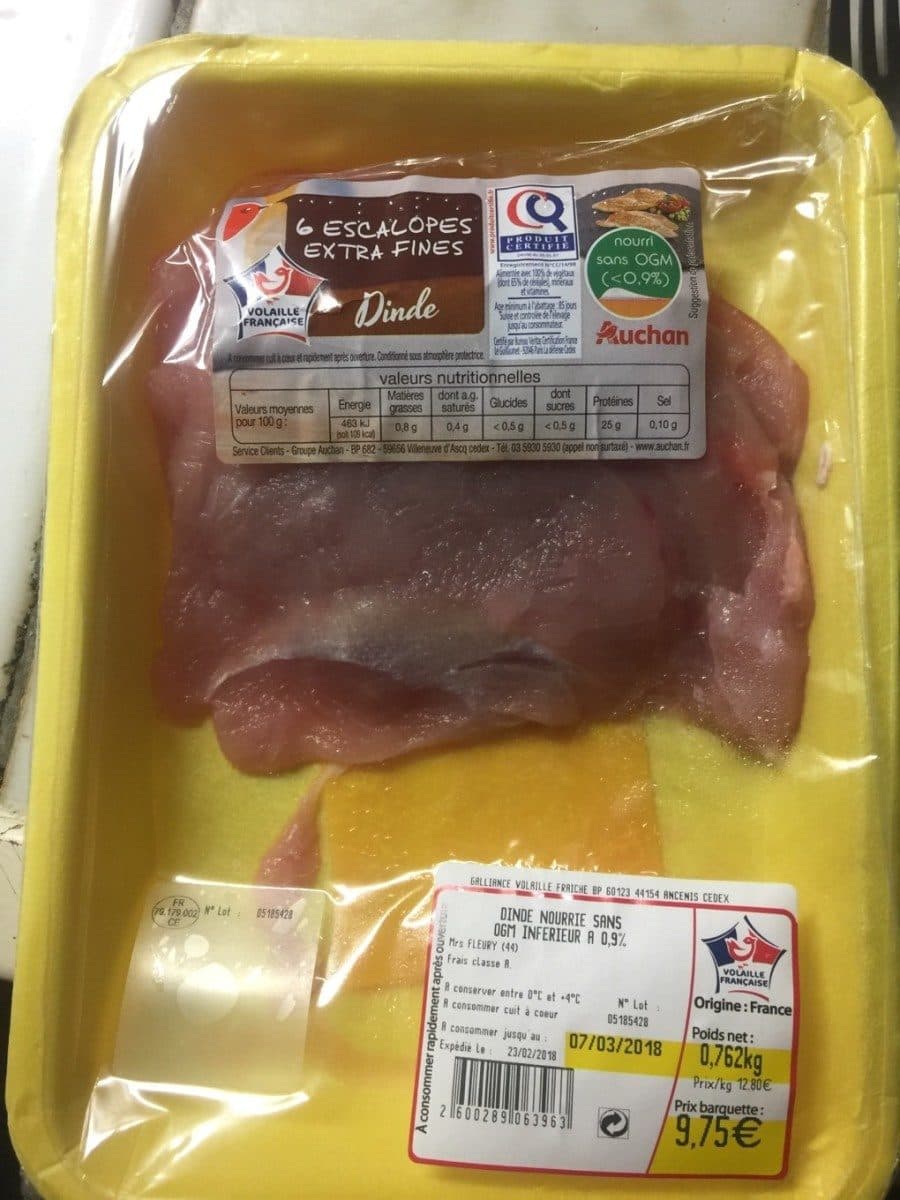 Open Food Facts Escalope de dinde packshot