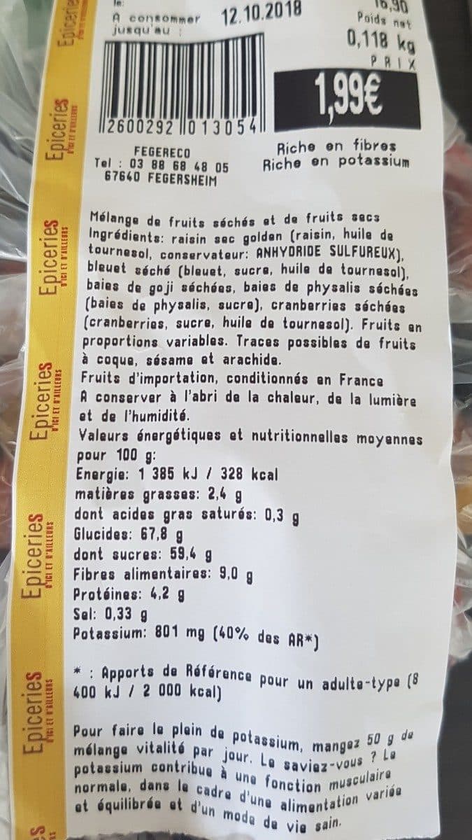 Open Food Facts Mélange vitalité packshot